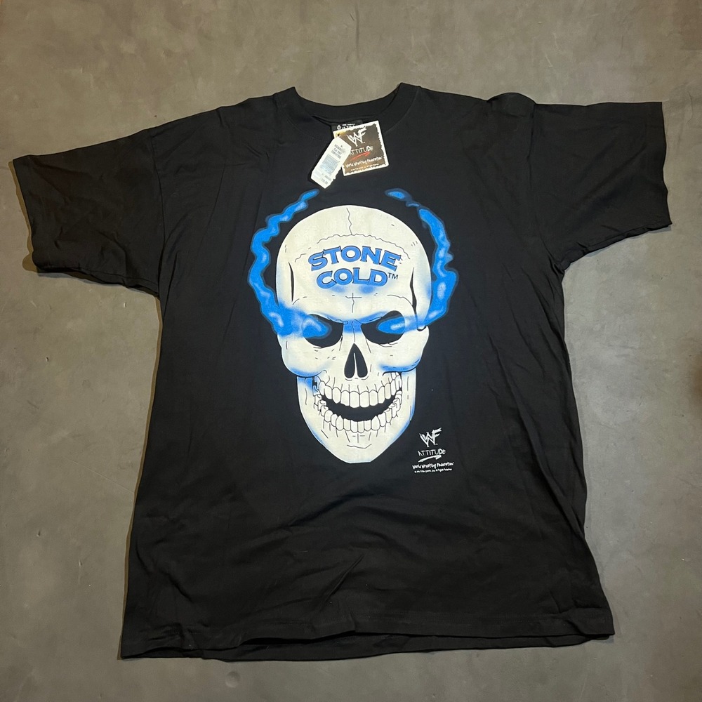 NWT‎ Vintage 1998 WWF Stone Cold Steve Austin 3:16 Smoking Skull T-Shirt XXL
